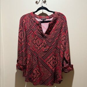 Sami & Jo Red Paisley Blouse